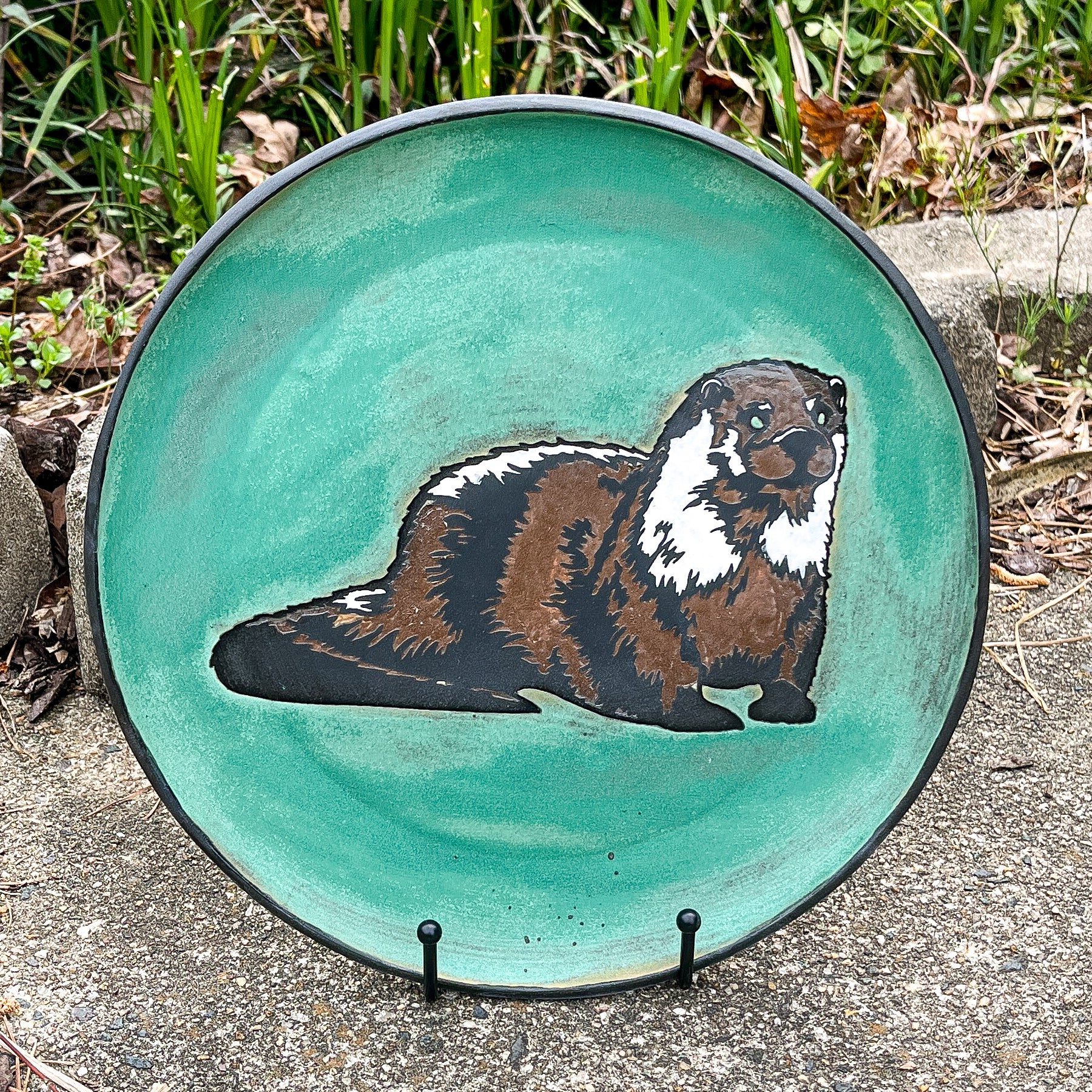 River Otter Plate: The Wistful Swimmer